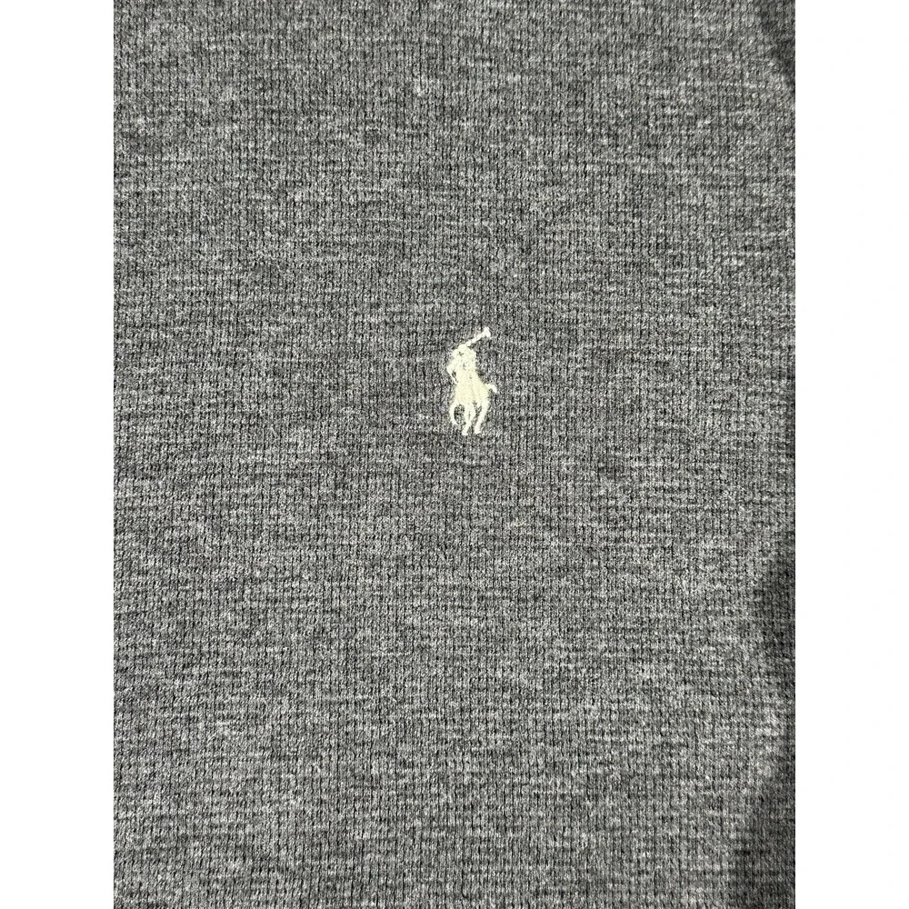 Polo Ralph Lauren Mens Gray Waffle Knit Thermal Long Sleeve Crew Shirt Size XL